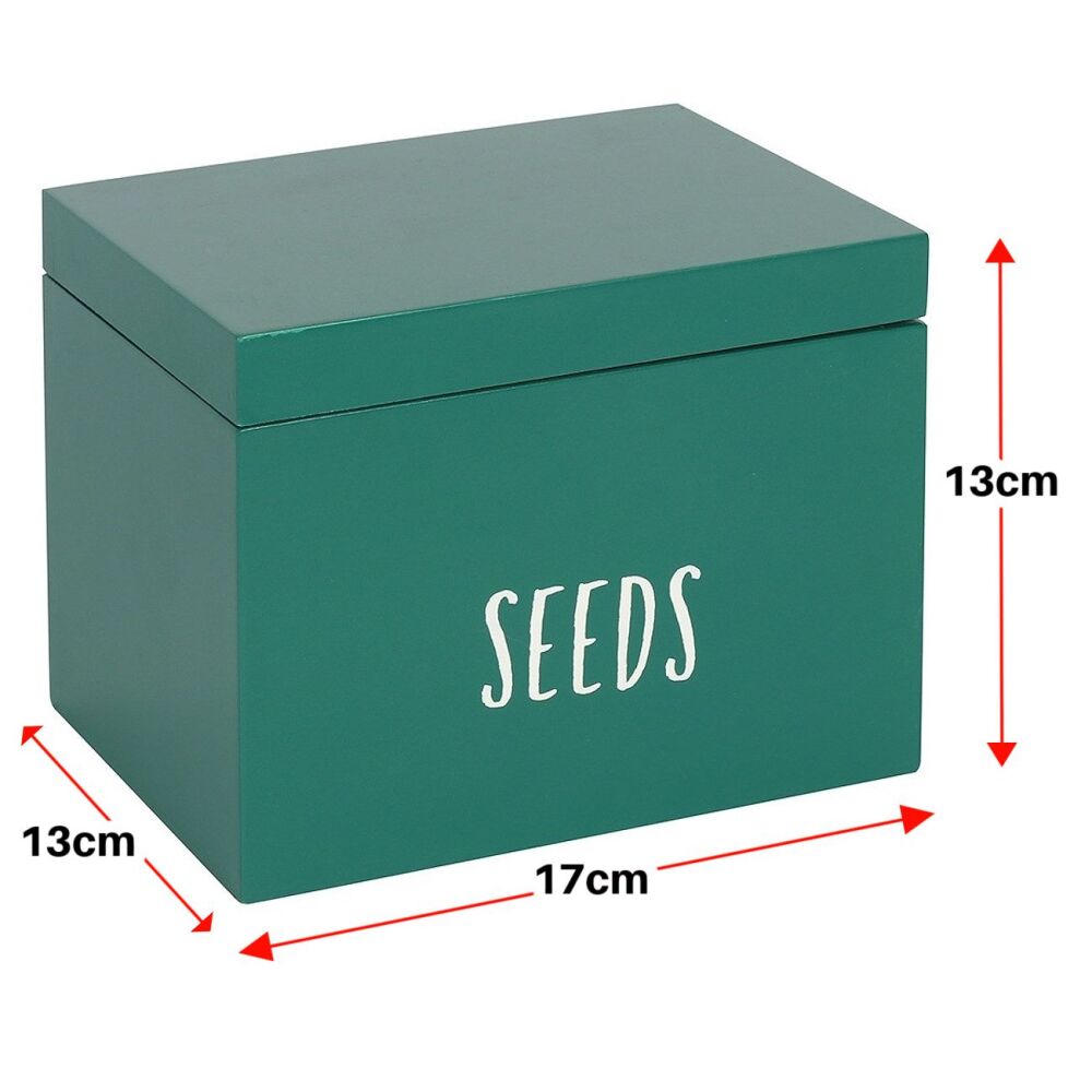 Seeds Packets Storage Box green