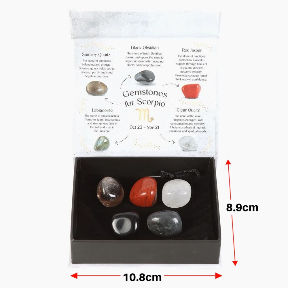 Gemstones for Scorpio Healing Crystal Tumblestones Gift Set
