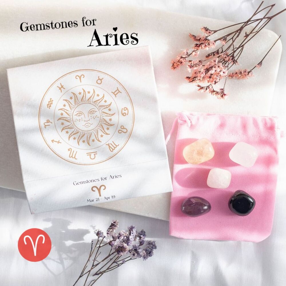 Aries Healing Crystal Tumblestones Gift Set