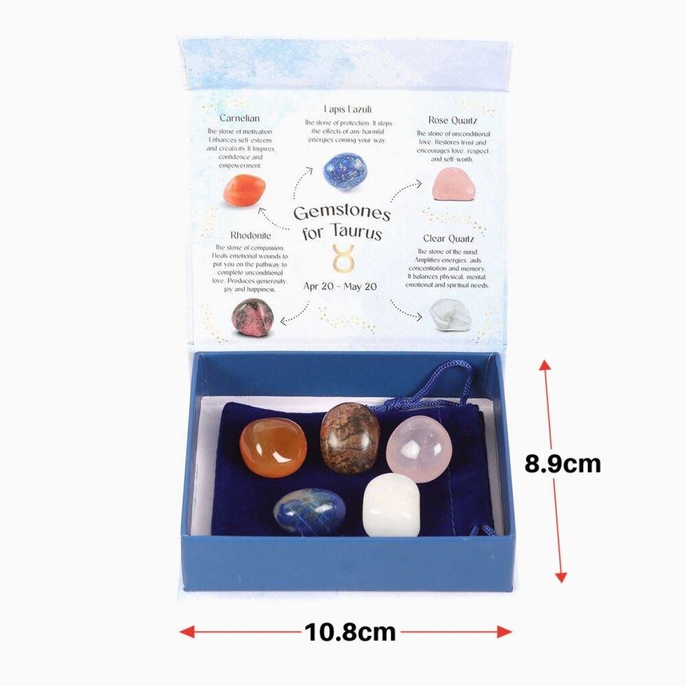 Gemstones for Taurus Healing Crystal Tumblestones Gift Set