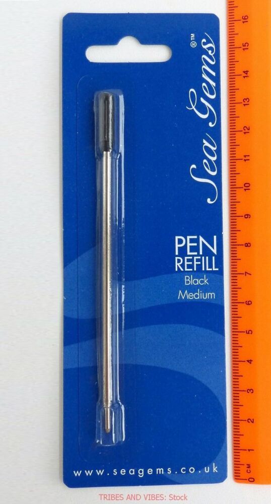 1x Black Ink Refill for Sea Gems 130mm Ballpoint Pen