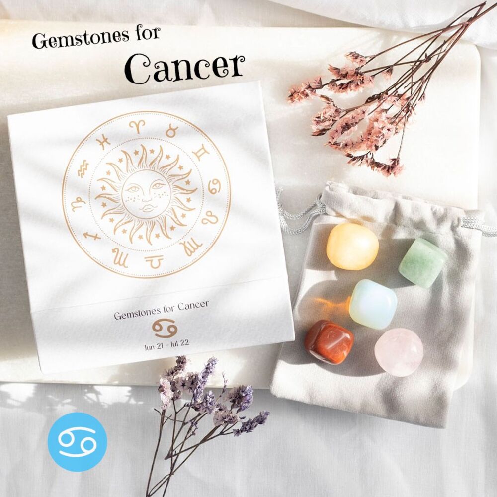 Cancer Healing Crystal Tumblestones Gift Set