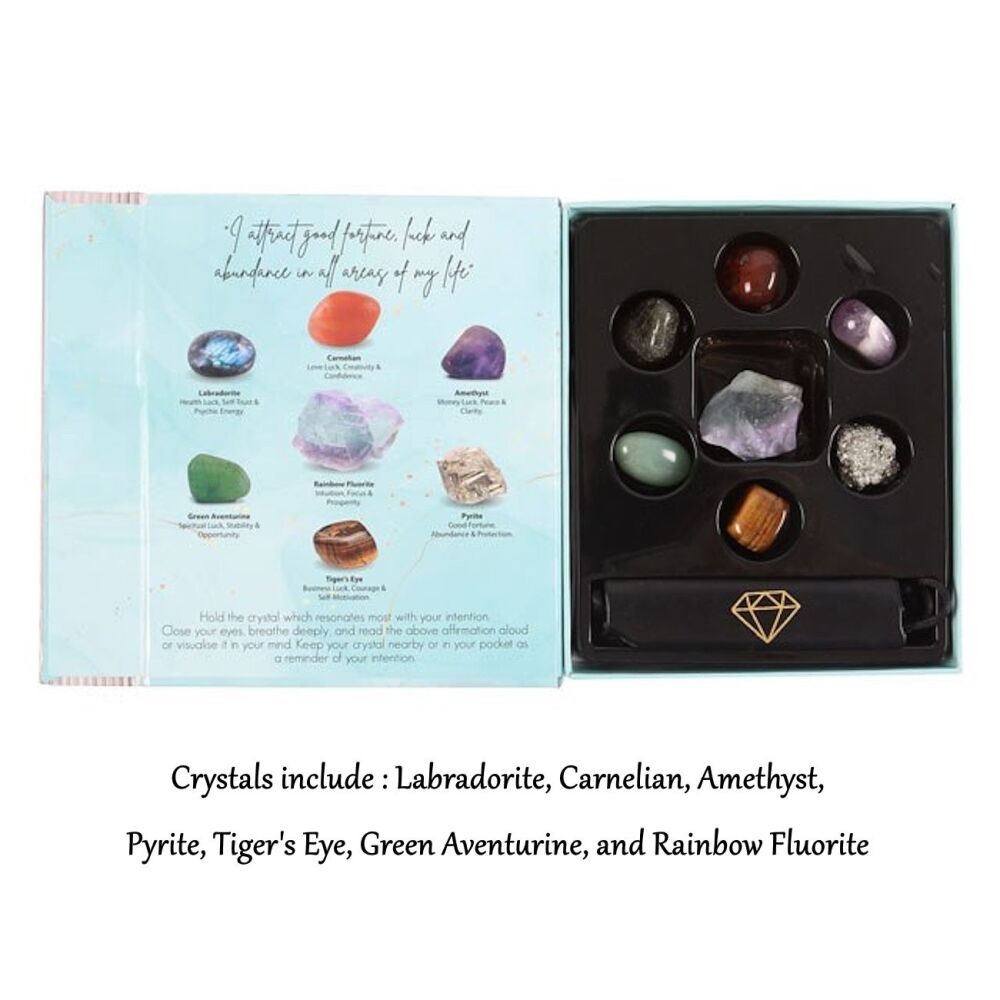 Manifestation Crystals Gift Set for Luck and Abundance