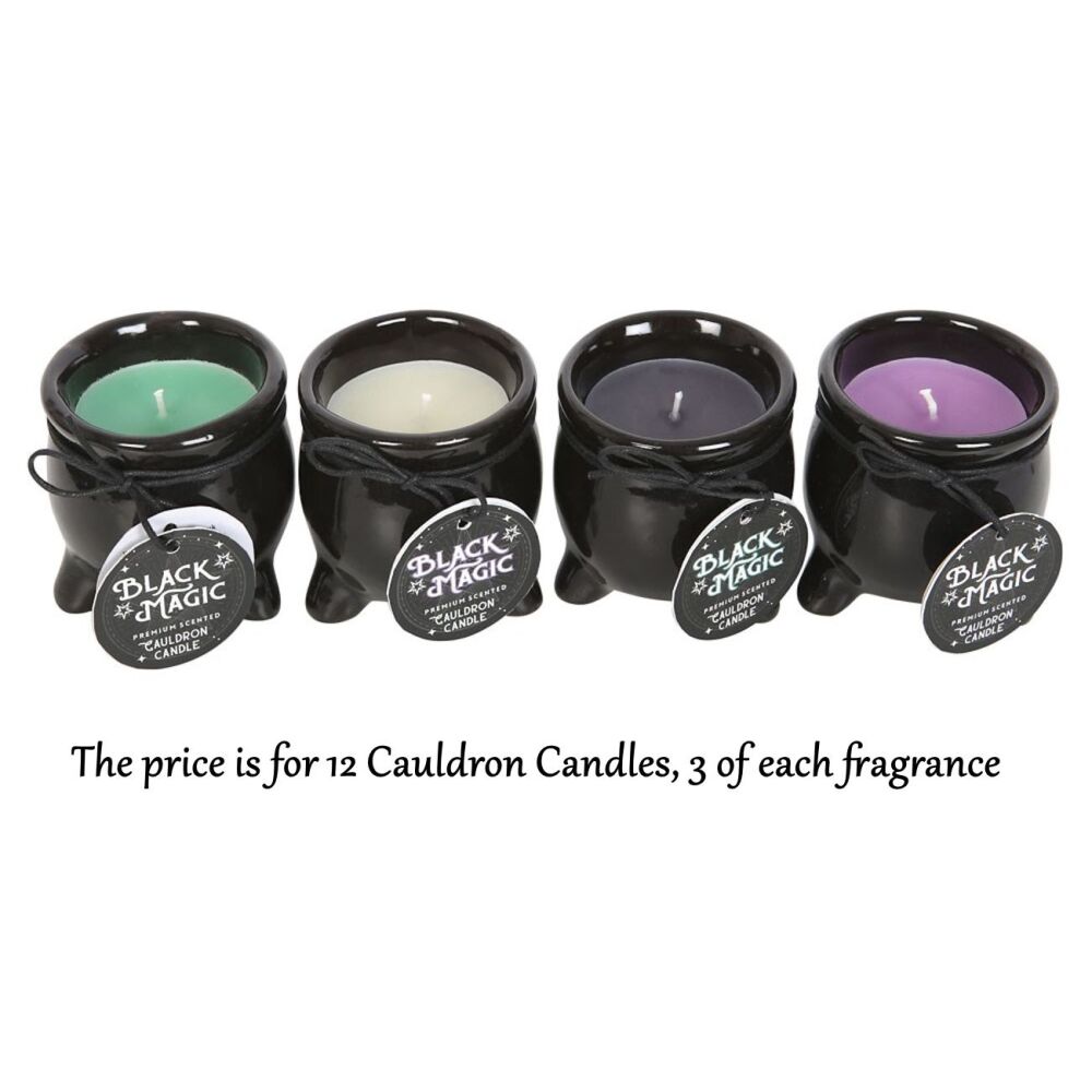 Witch Cauldron Tealights Candle Holders Scented Set of 12