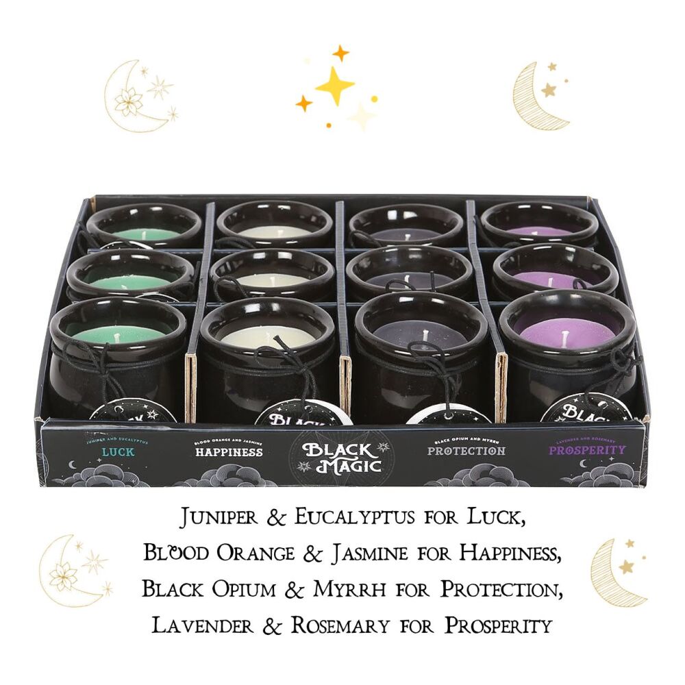 Witch Cauldron Tealights Candle Holders Scented Set of 12