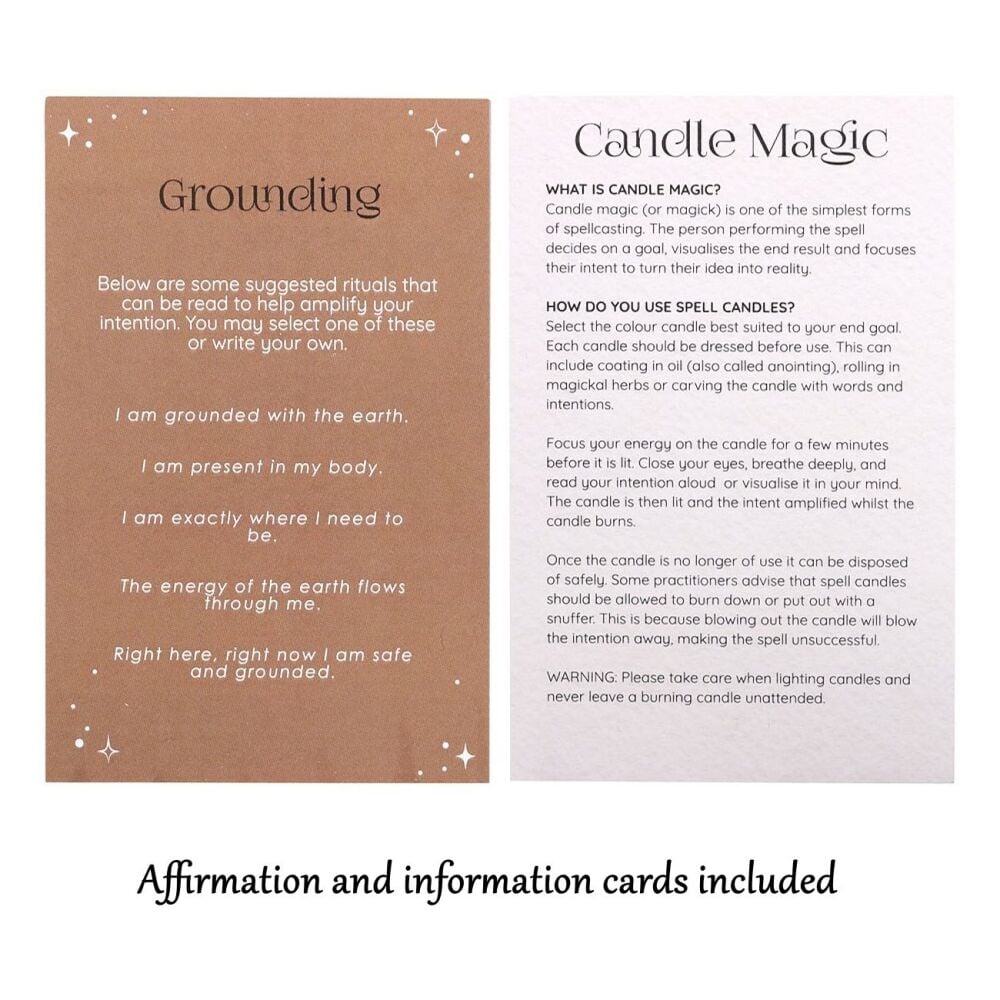 Grounding Spell Candles brown pack of 12