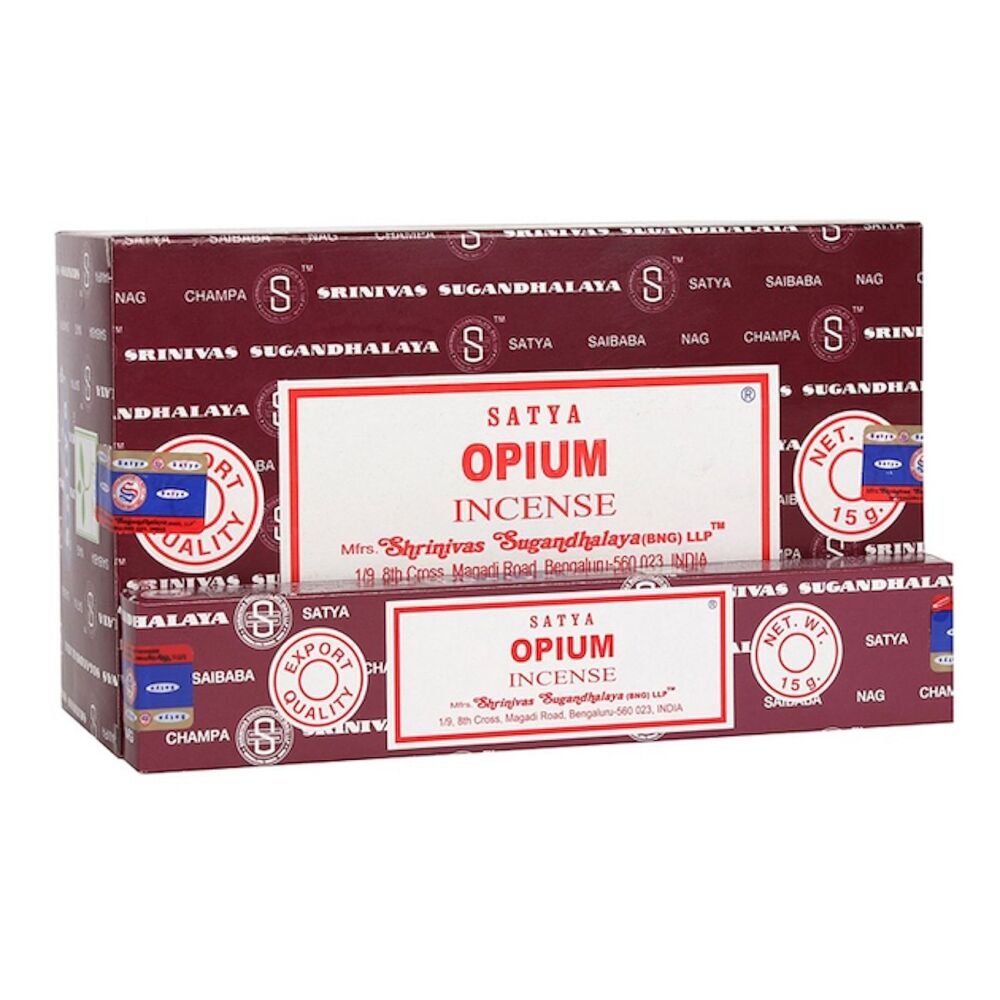 Satya Opium Incense Sticks 12 x 15g packs Joss