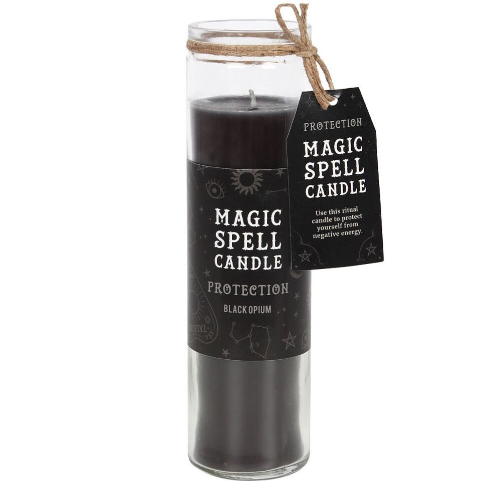 Protection Black Opium Magic Spell Pillar Candle