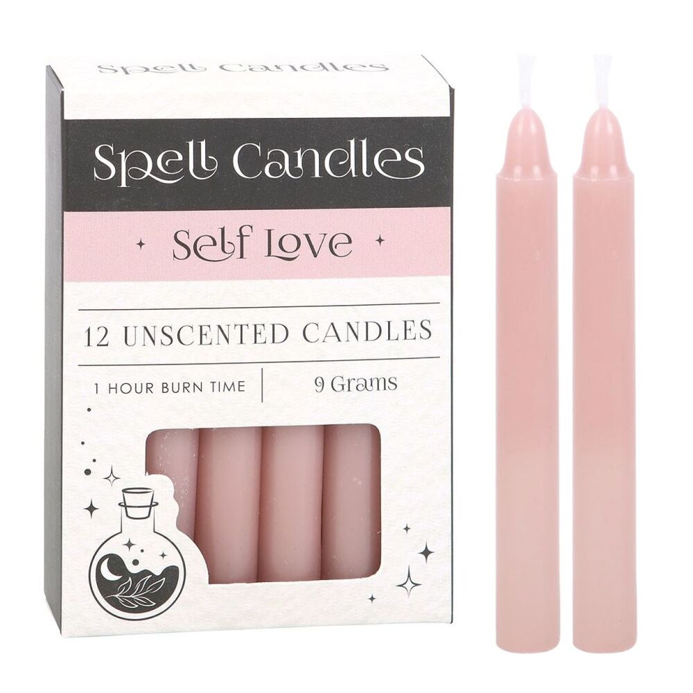 Self Love Spell Candles pink pack of 12