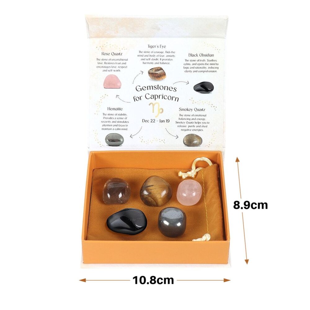 Gemstones for Capricorn Healing Crystal Tumblestones Gift Set