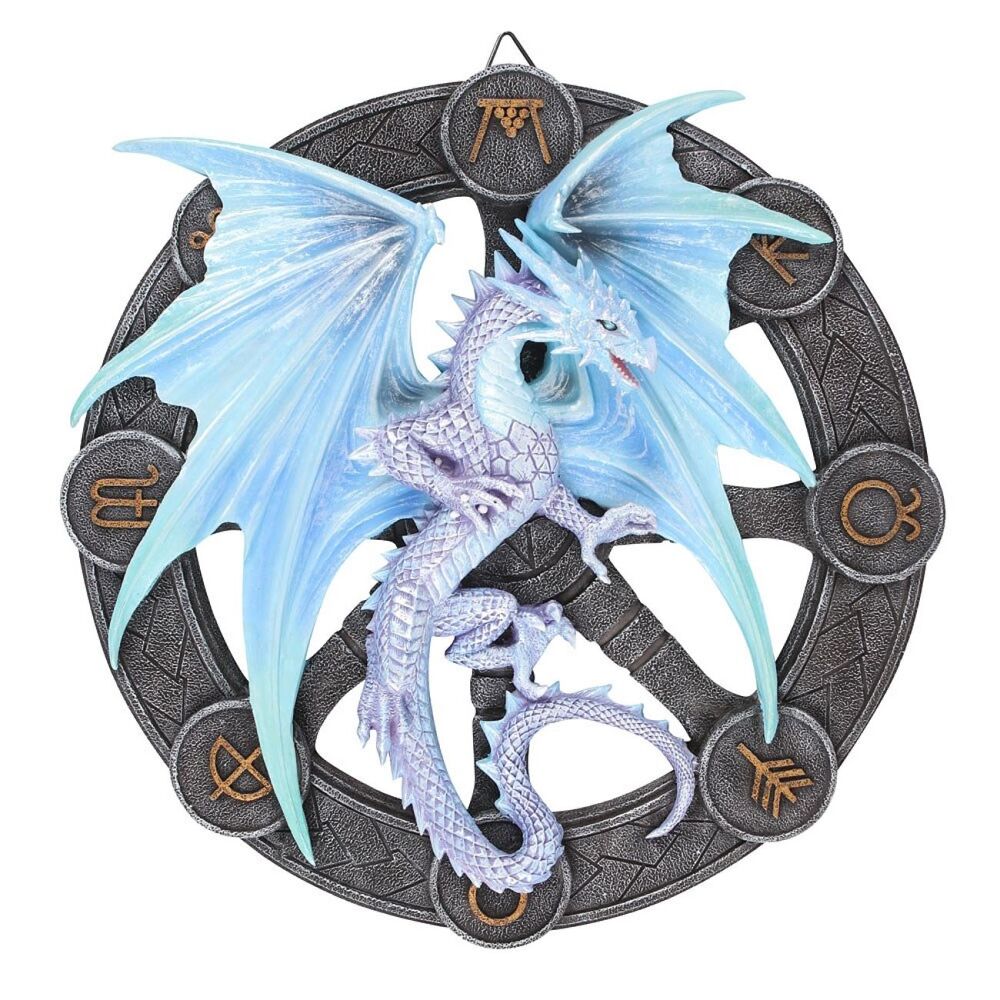 Yule Dragon Resin Wall Plaque Sabbats by Anne Stokes