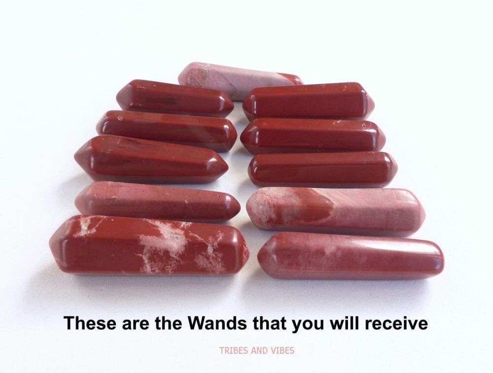 Red Jasper Crystal Point Wands 11pcs flawed lot #2