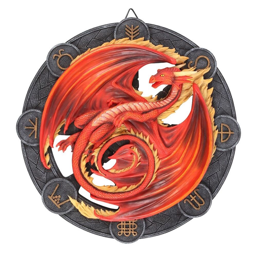 Beltane Dragon Resin Wall Plaque Sabbats by Anne Stokes