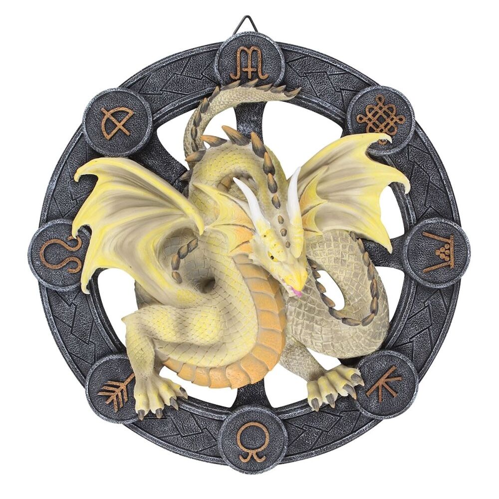 Mabon Dragon Resin Wall Plaque Sabbats by Anne Stokes