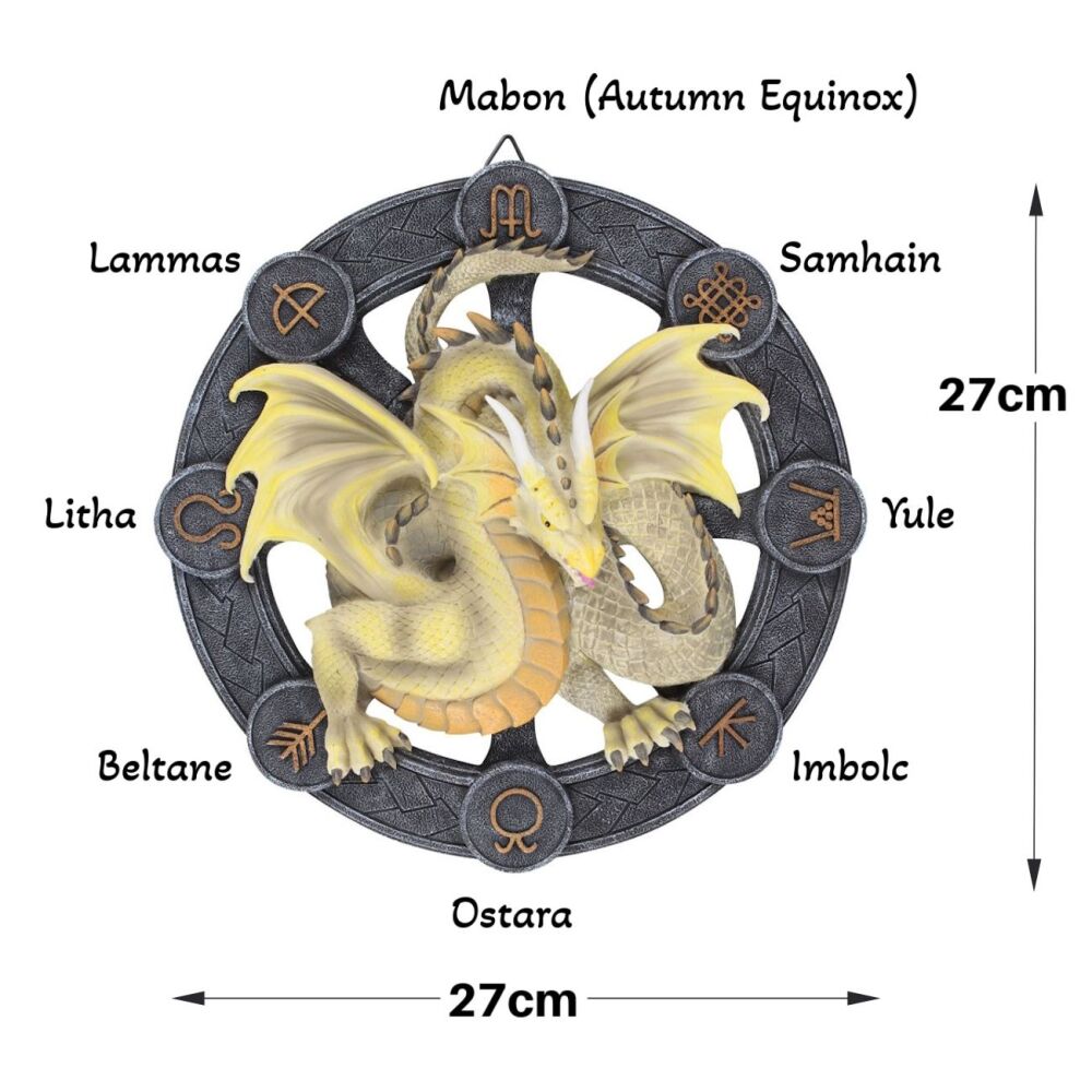 Mabon Dragon Resin Wall Plaque Sabbats by Anne Stokes