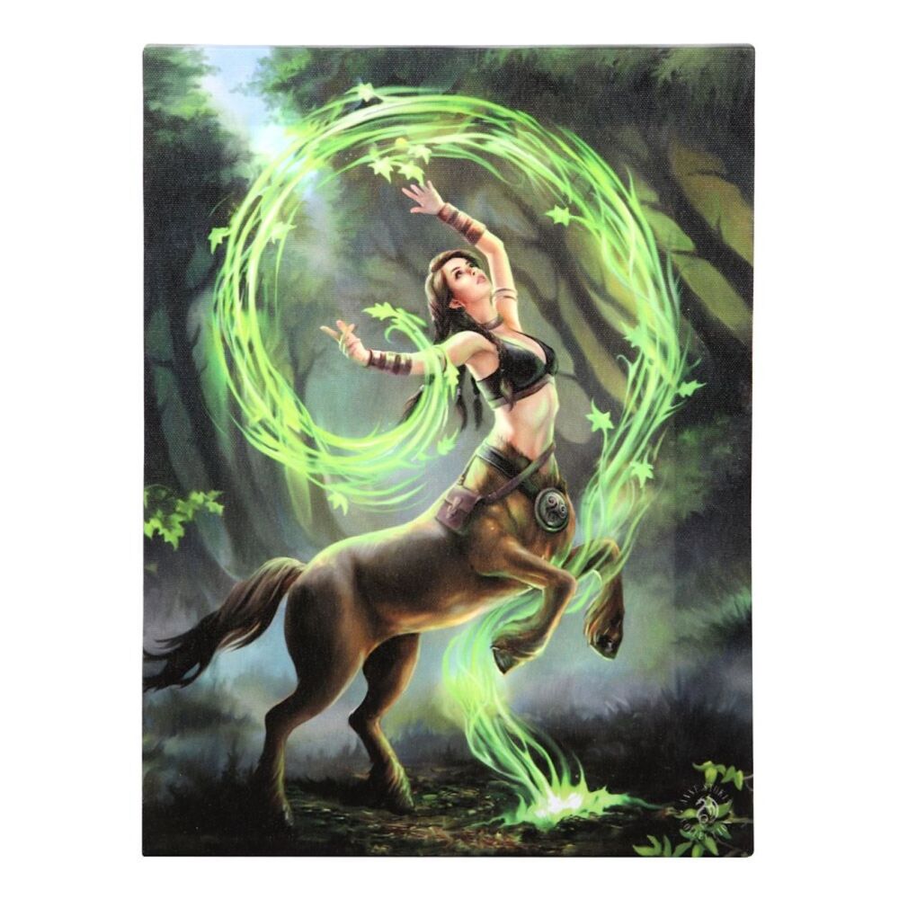 Earth Sorceress Centaur Elemental Canvas Print by Anne Stokes 25cm x 19cm