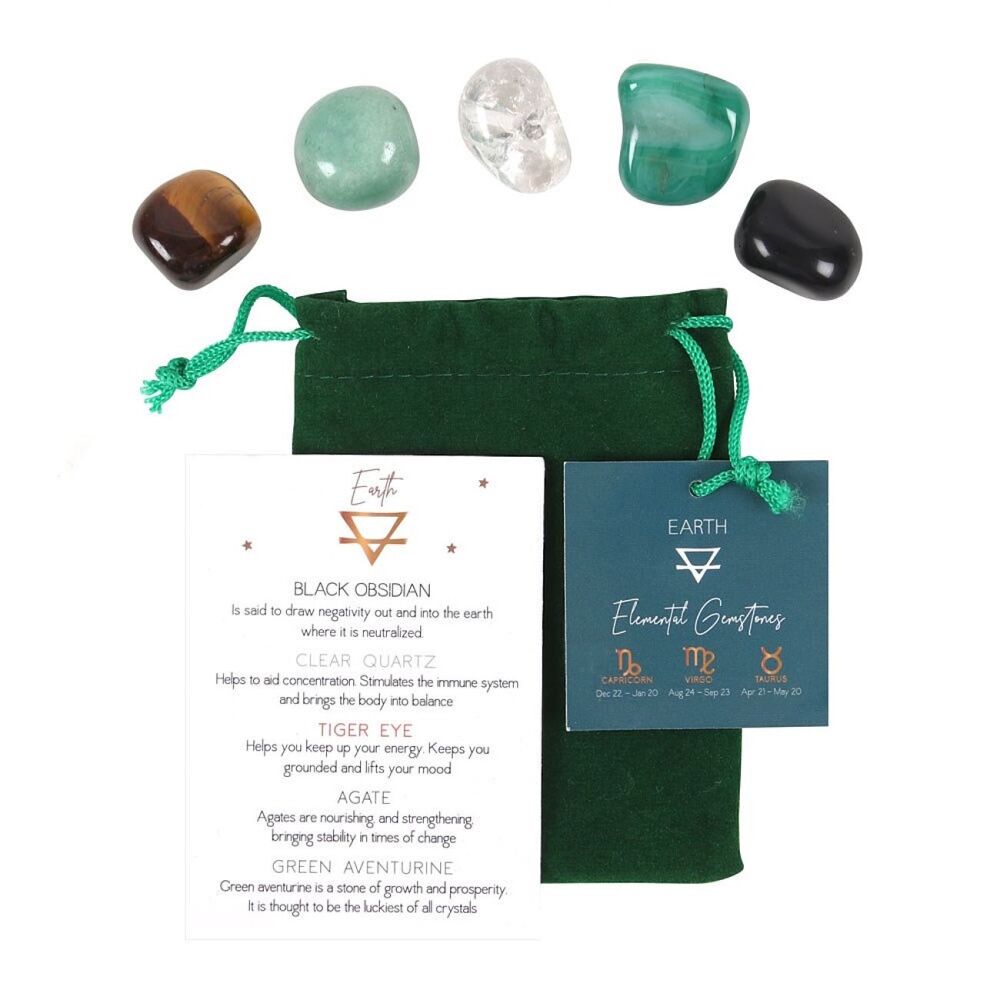 Earth Element Crystal Tumblestones Gift Set