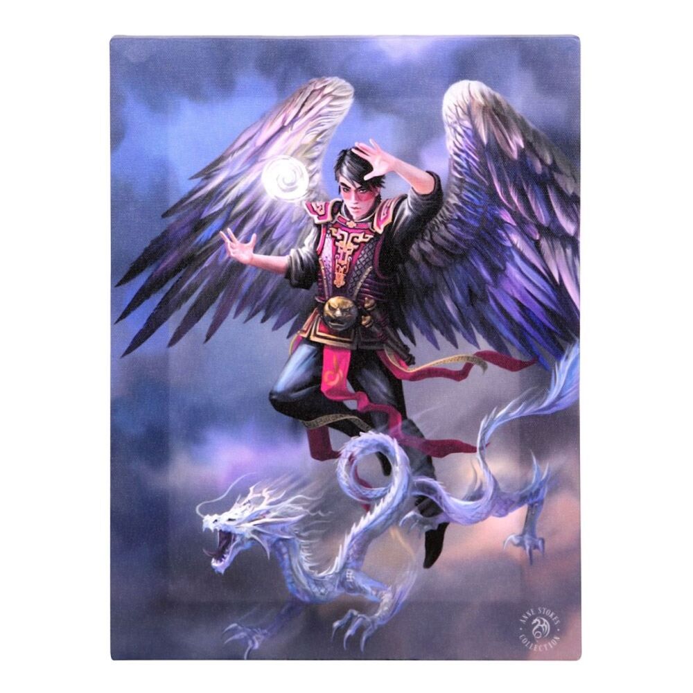 Air Wizard Angel Winged Elemental Canvas Print by Anne Stokes 25x19cm
