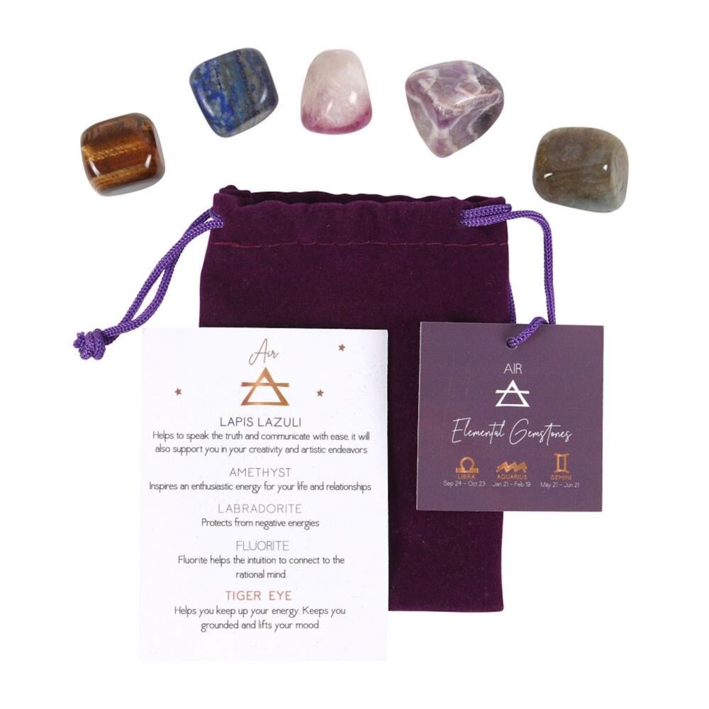 Air Element Crystal Tumblestones Gift Set