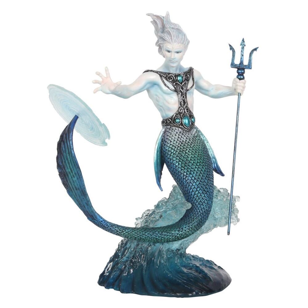 Water Merman Wizard Elemental Figurine by Anne Stokes