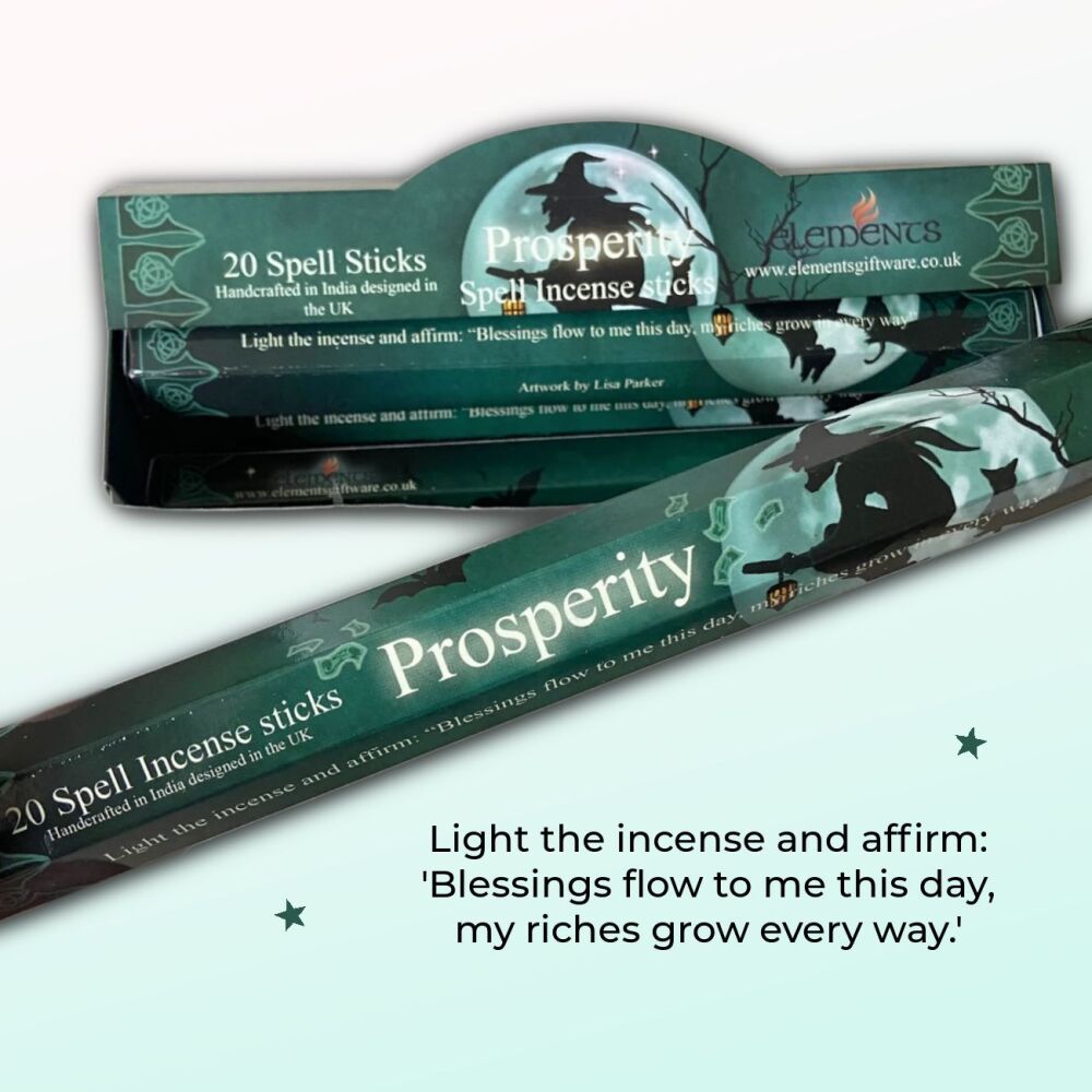 Prosperity Spell Incense Sticks by Lisa Parker 6 packs Joss