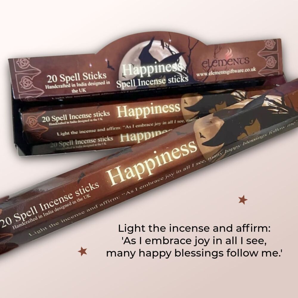 Happiness Spell Incense Sticks by Lisa Parker 6 packs Joss