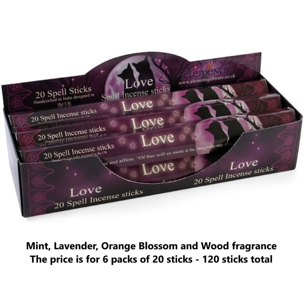 Love Spell Incense Sticks by Lisa Parker 6 packs Joss