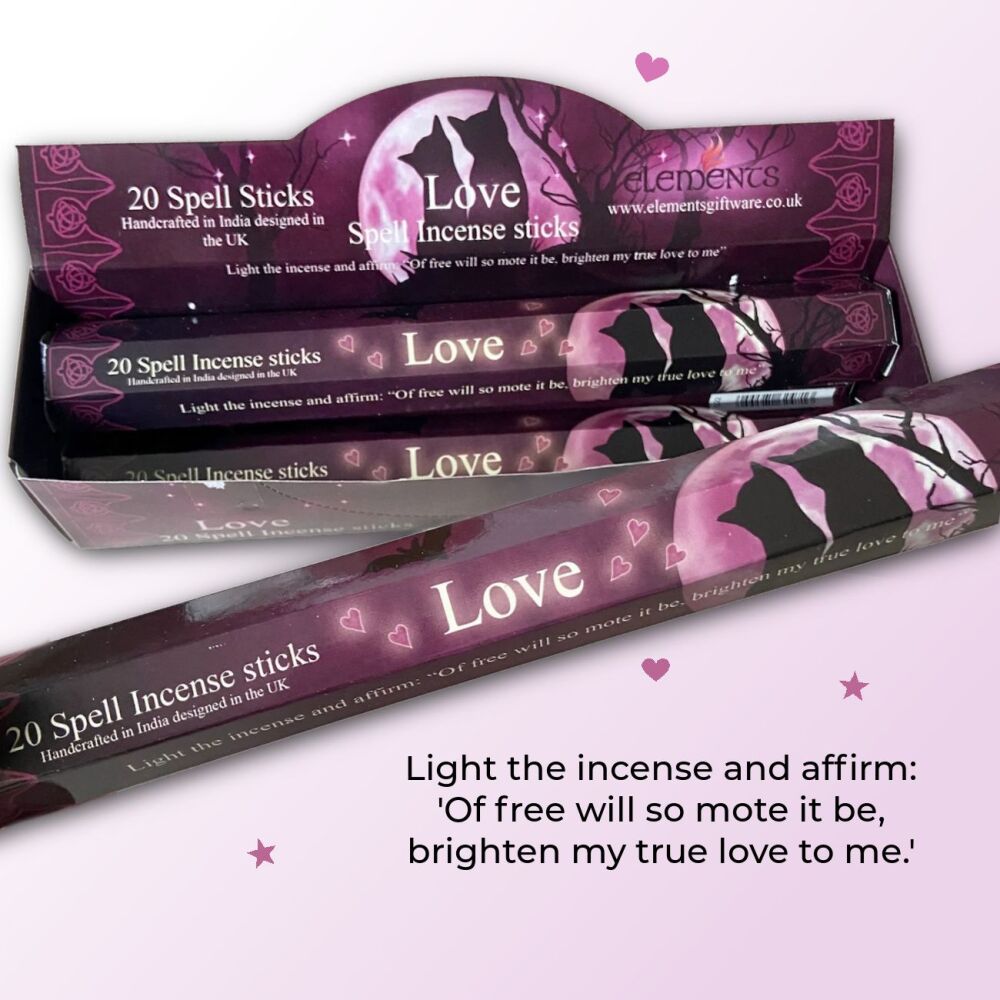 Love Spell Incense Sticks by Lisa Parker 6 packs Joss