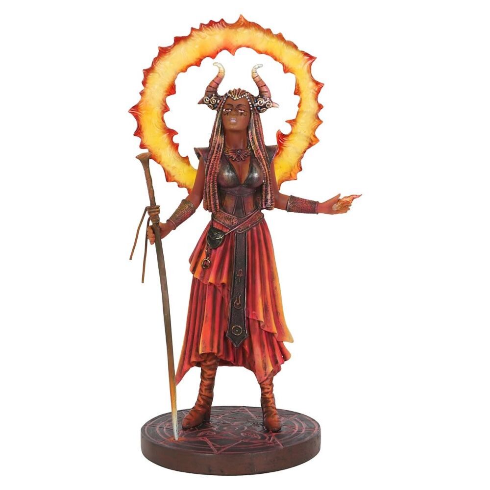 Fire Sorceress Elemental Figurine by Anne Stokes (front view)