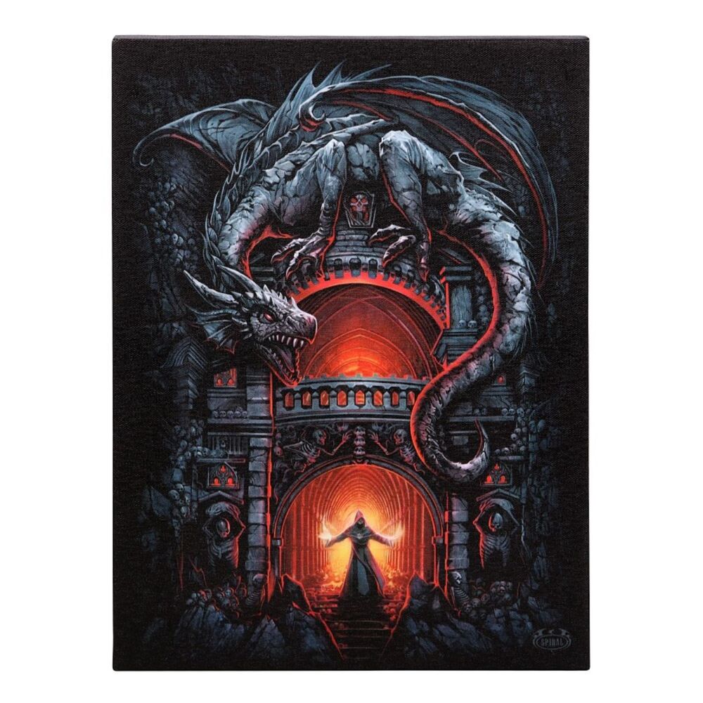 Dragon's Lair Canvas Wall Print 25x19cm