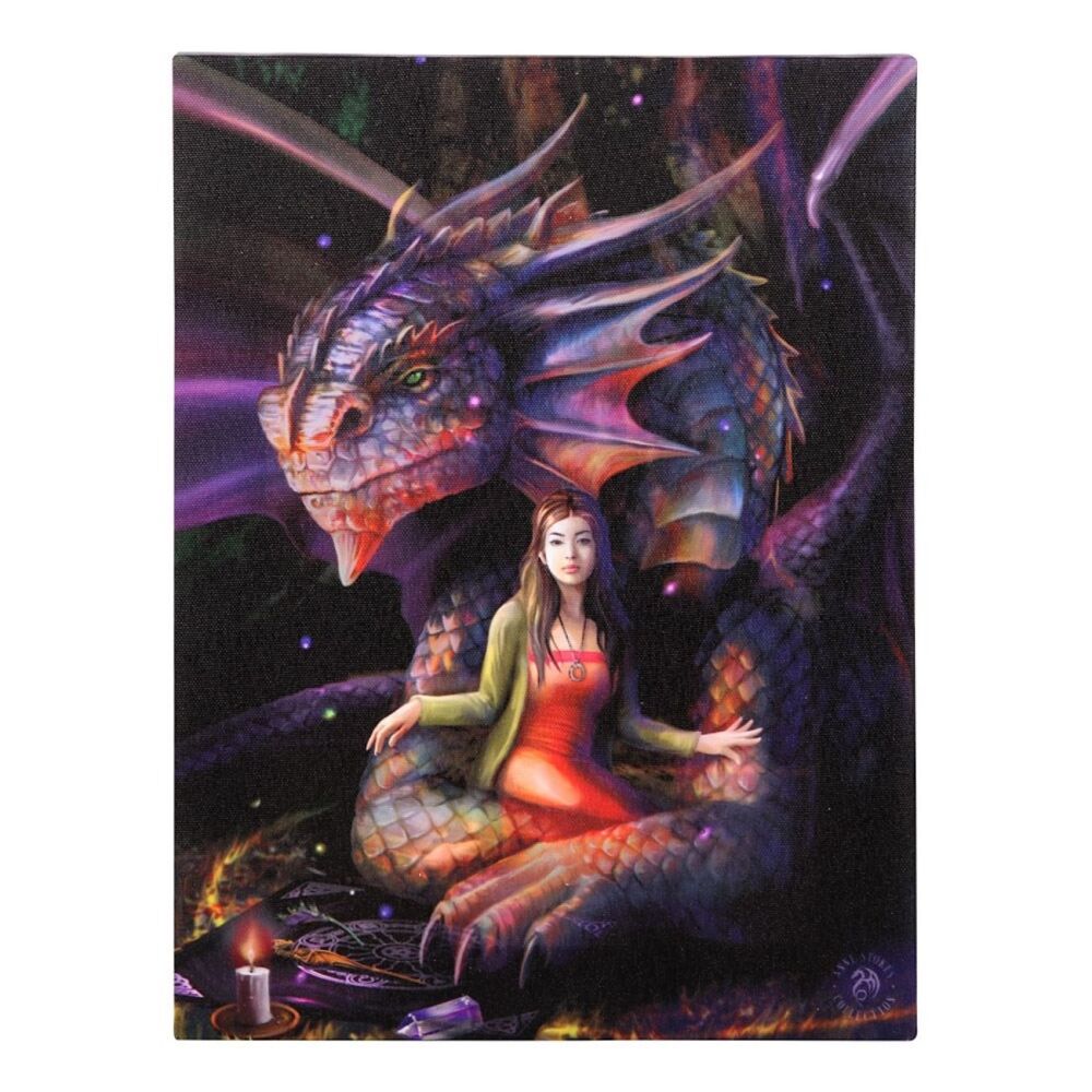 Spirit Dragon Canvas Print by Anne Stokes 25cm x 19cm
