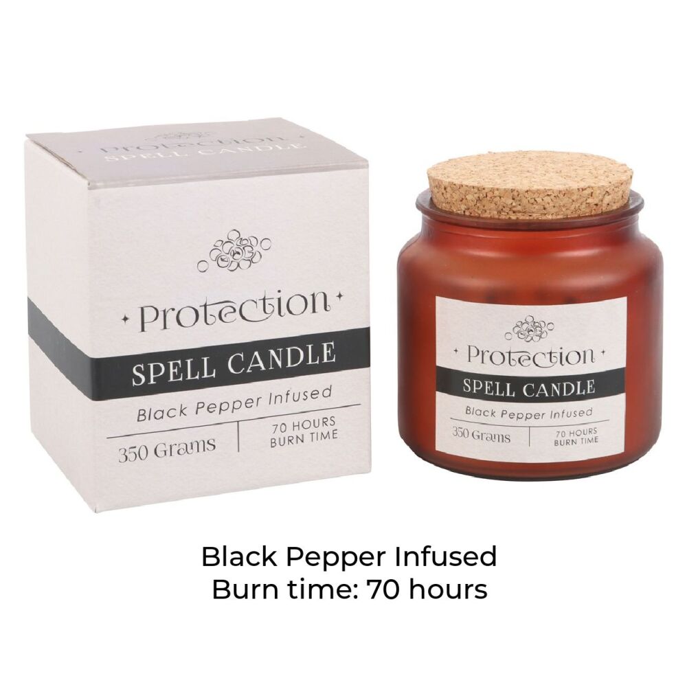 Protection Spell Candle Black Pepper Infused