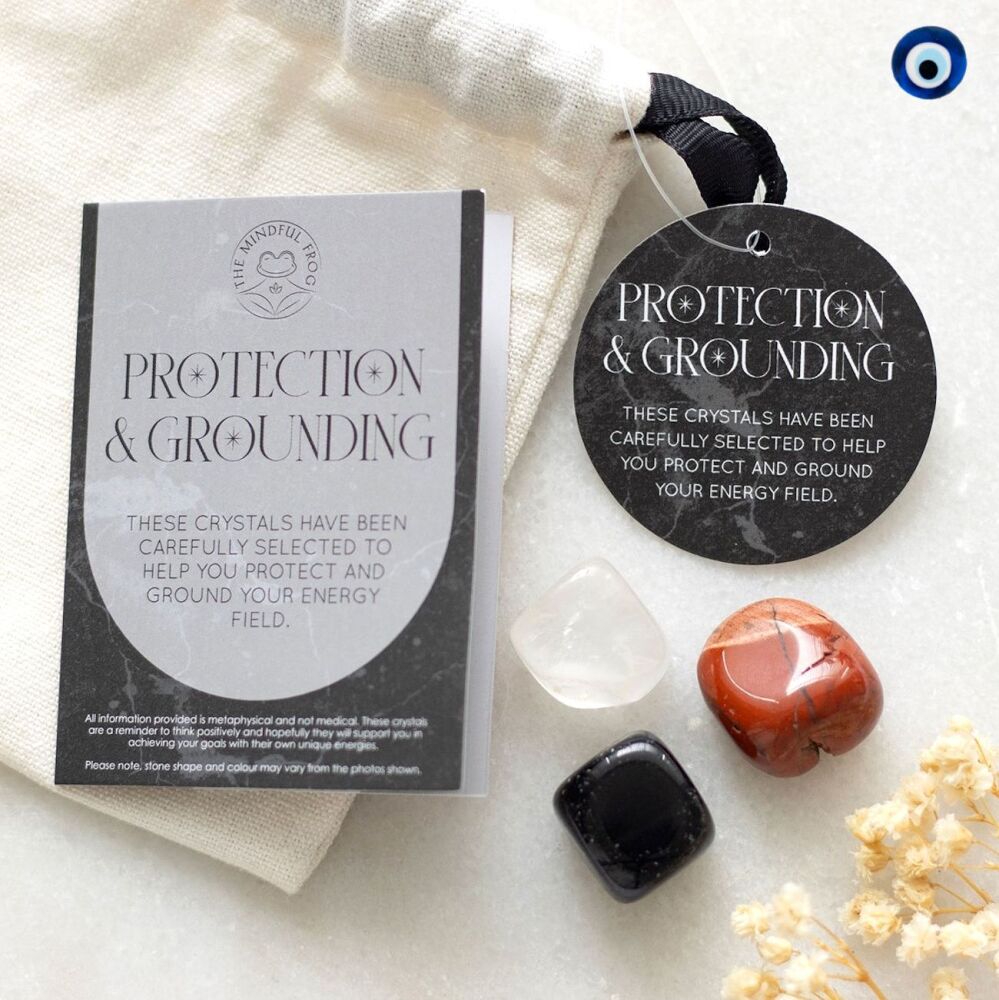 Protection & Grounding Crystal Healing Set