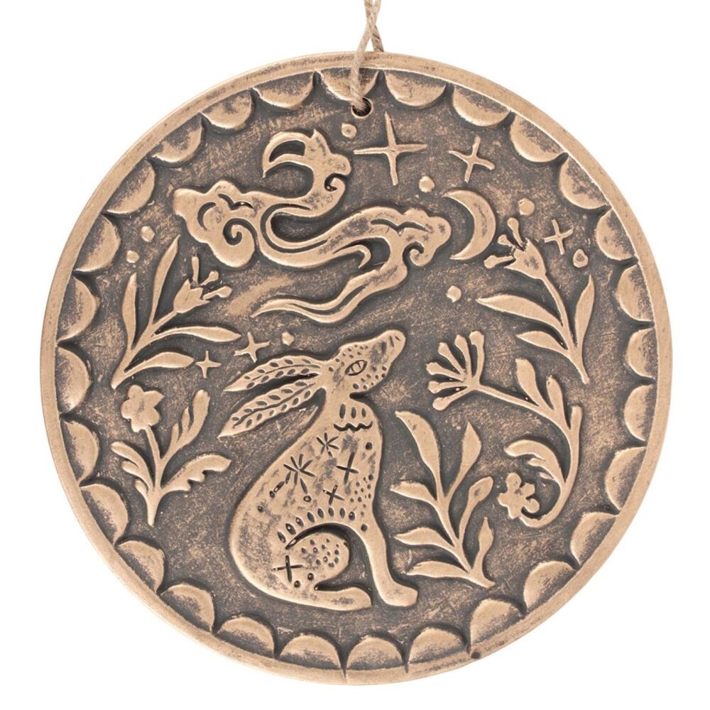 Midnight Hare Terracotta Bronze Wall Plaque