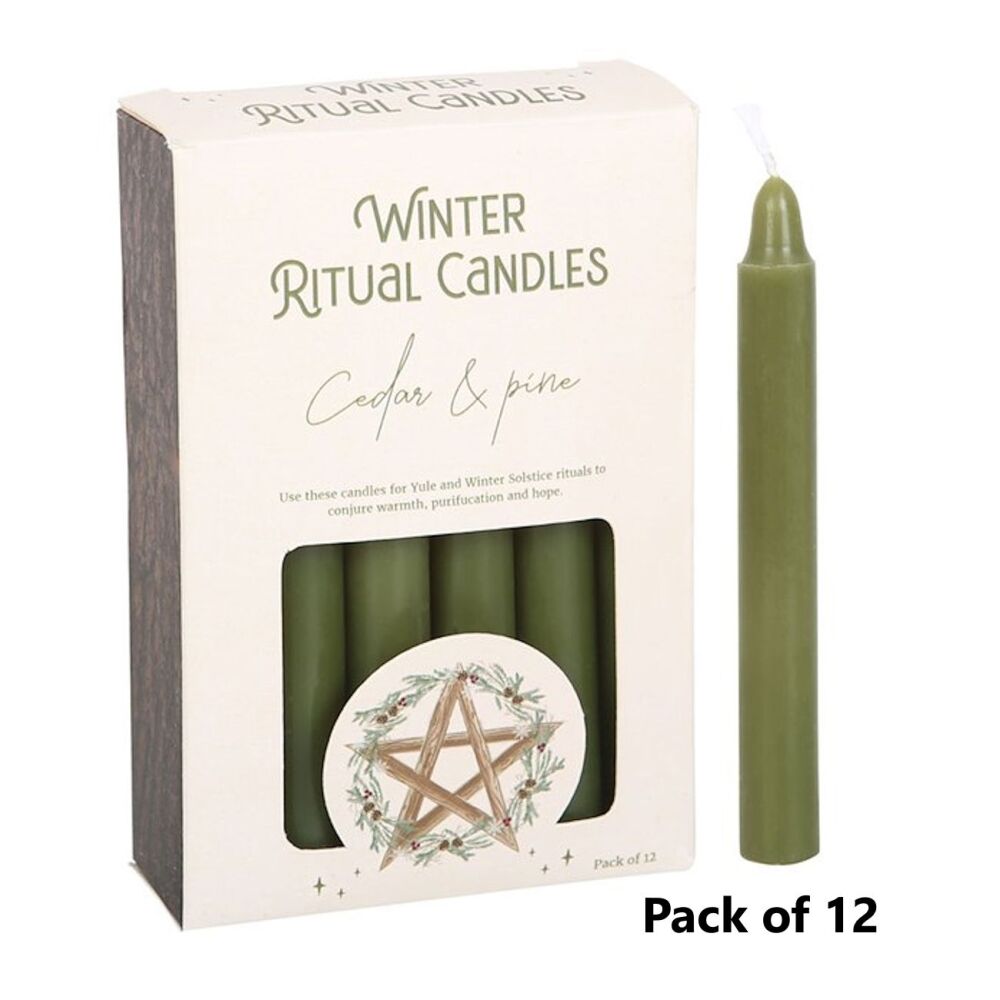 Winter Ritual Spell Candles Cedar & Pine