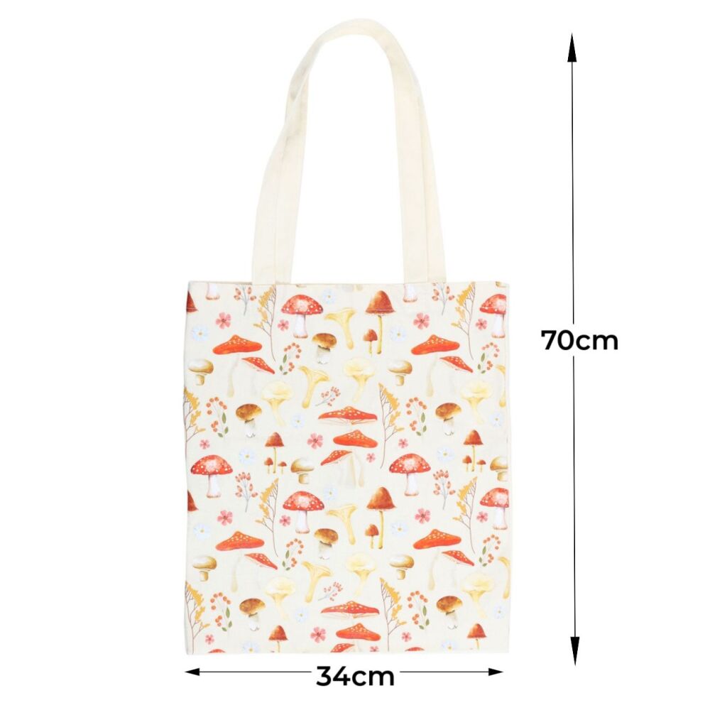 Mushroom Toadstool Print Tote Bag