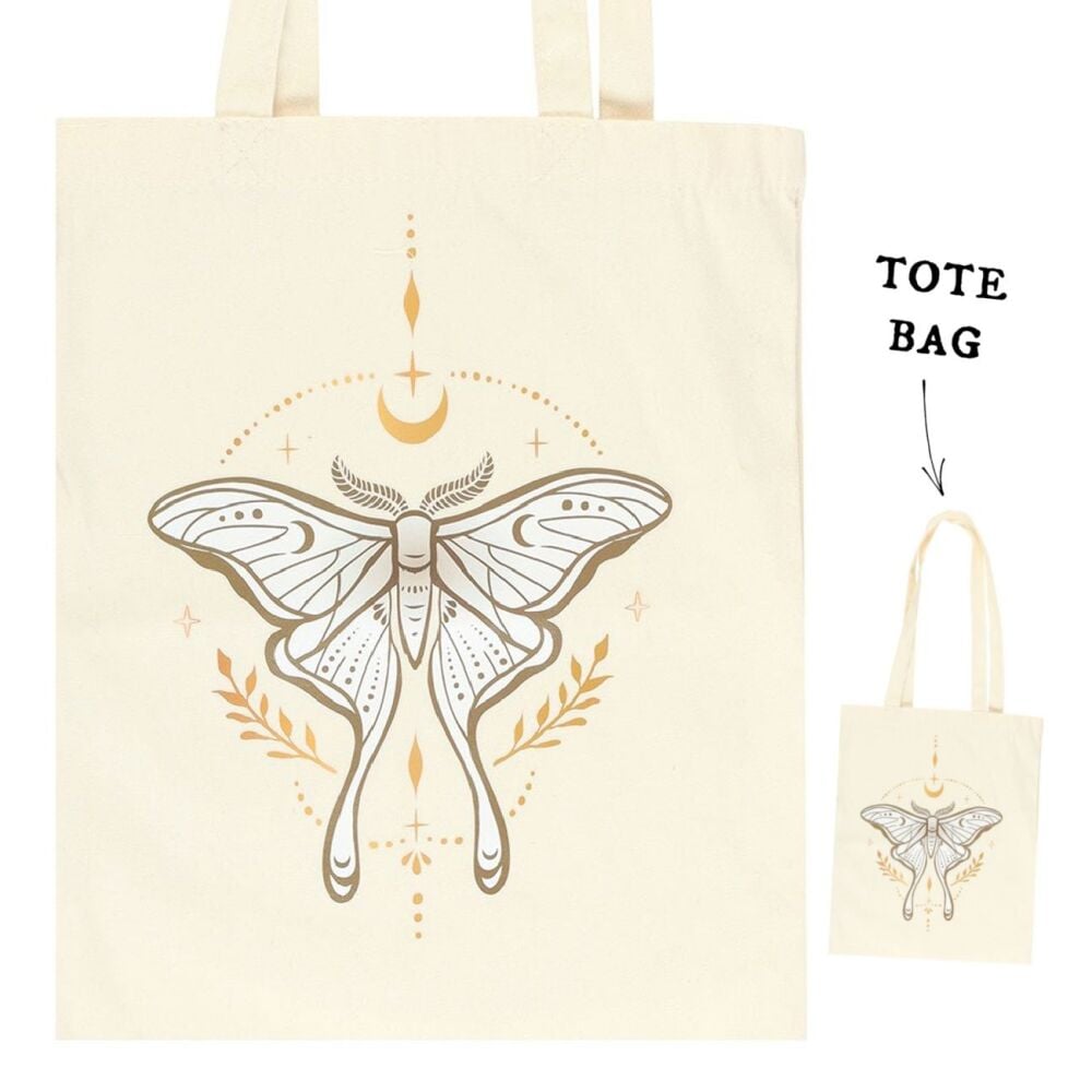 Luna Moth Light Tote Bag