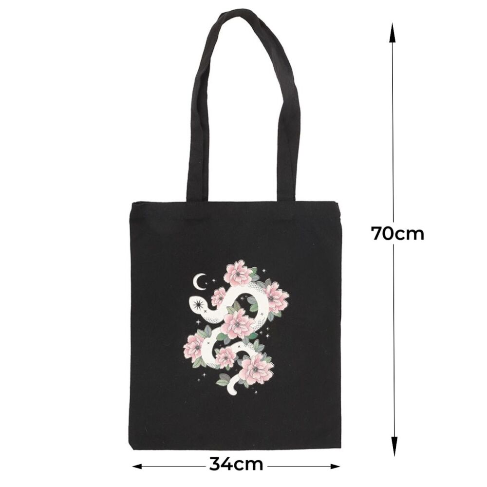 Floral Snake Tote Bag