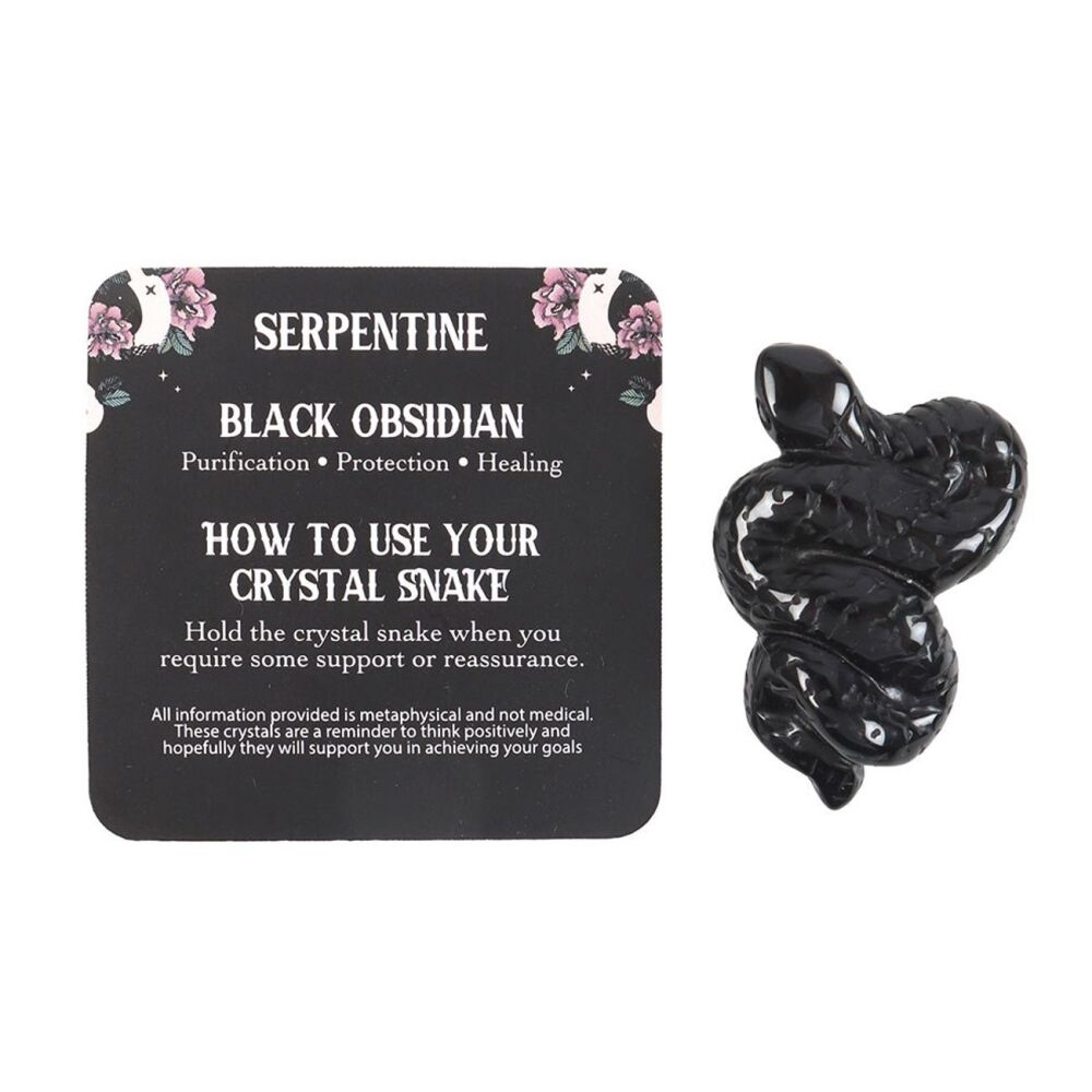 Obsidian (black) Crystal Snake