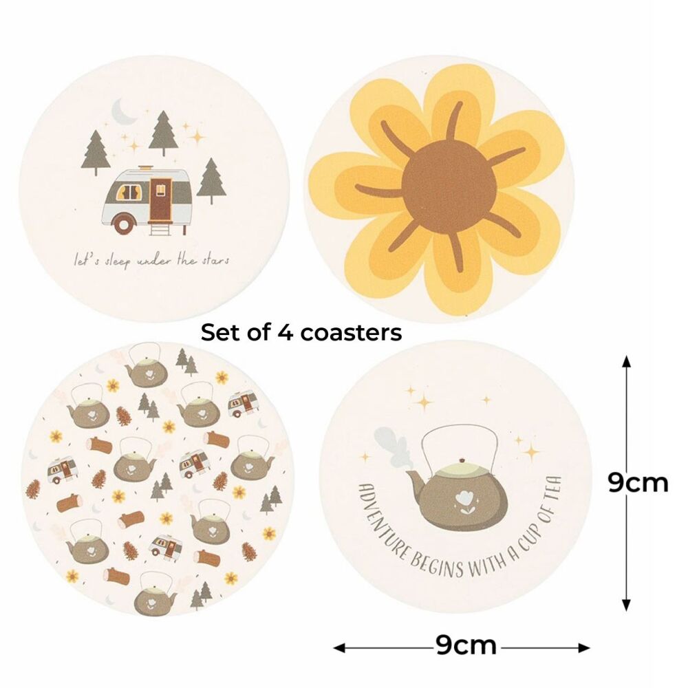 Home on the Road Camping Coaster Set