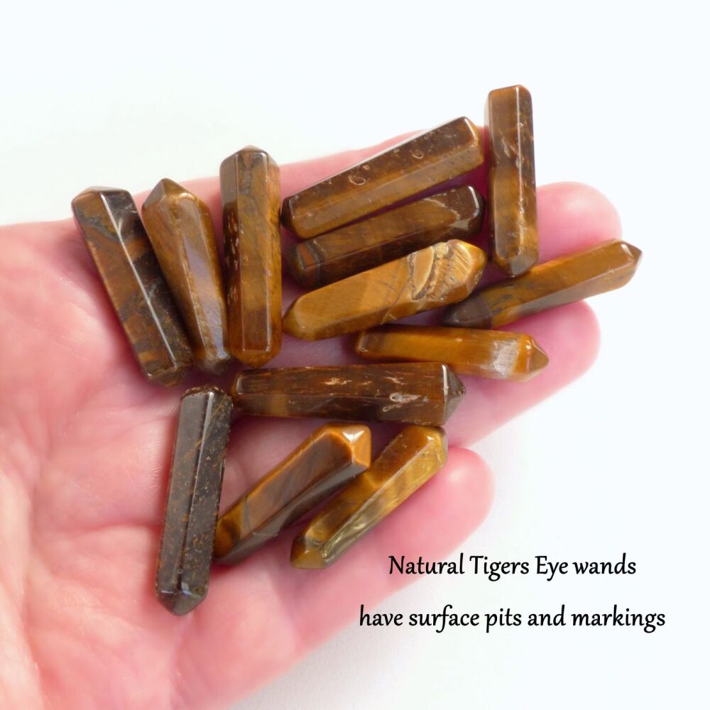 Tigers Eye DT Crystal Point Wands 13pcs lot #1