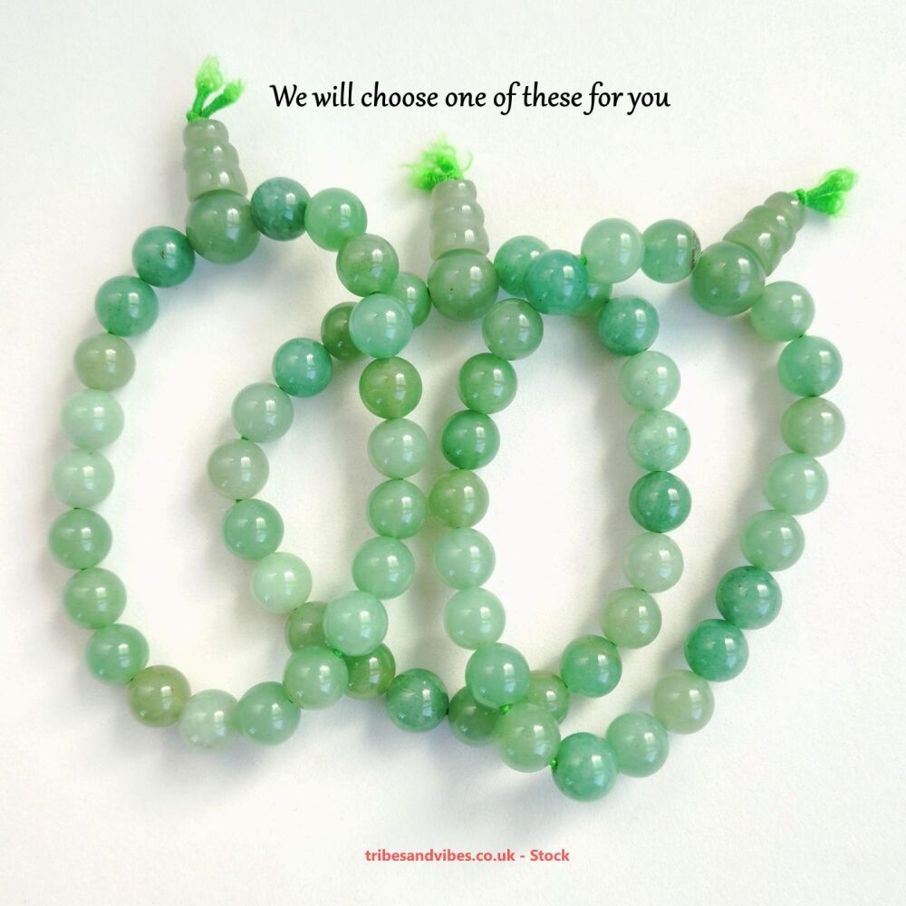 Green Aventurine Crystal Power Beads Bracelet (stock)