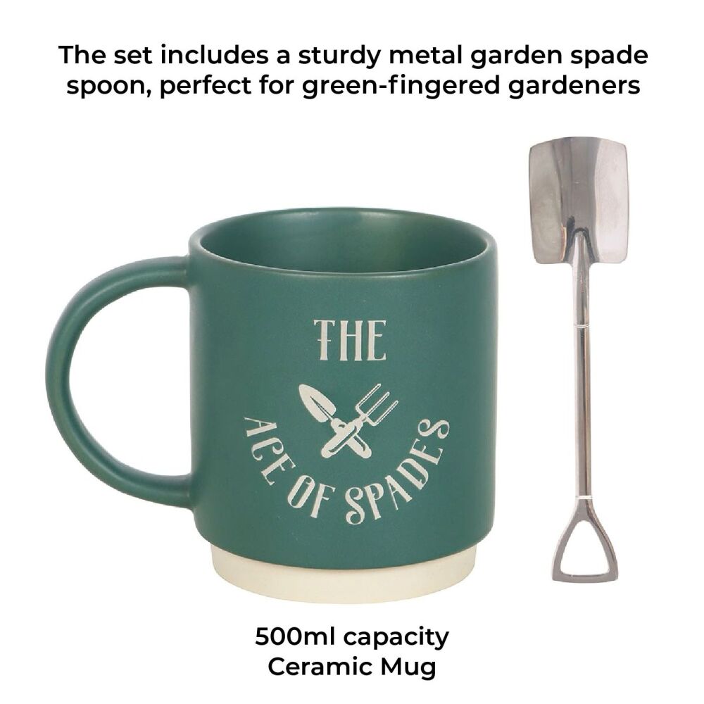 Ace of Spades Mug with Spade Spoon