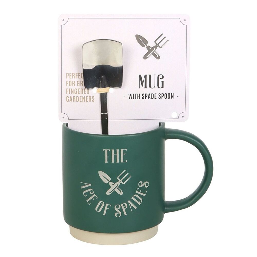 Ace of Spades Mug with Spade Spoon