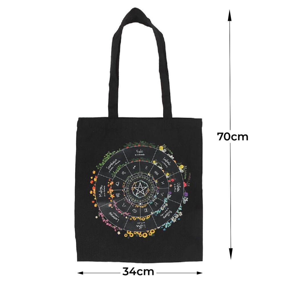 Wheel of the Year Polycotton Tote Bag