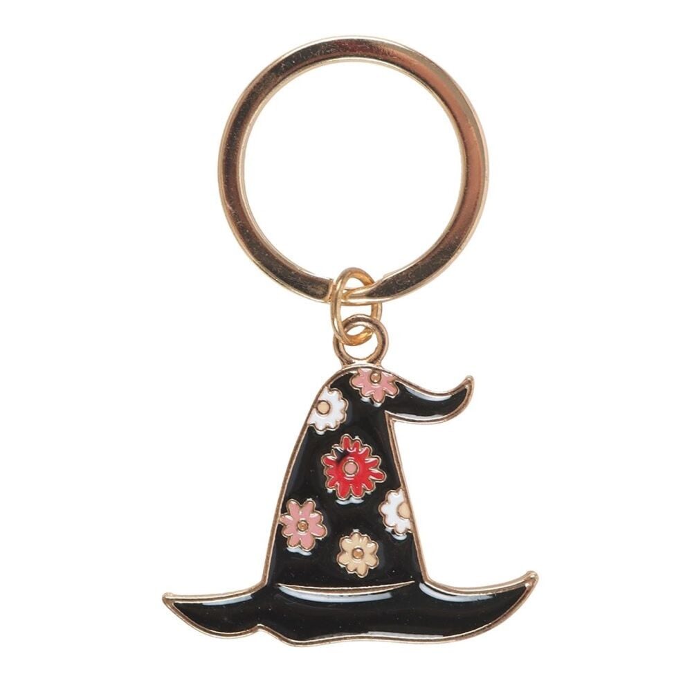 Spooky Babe Witch Hat Keyring (Keychain)