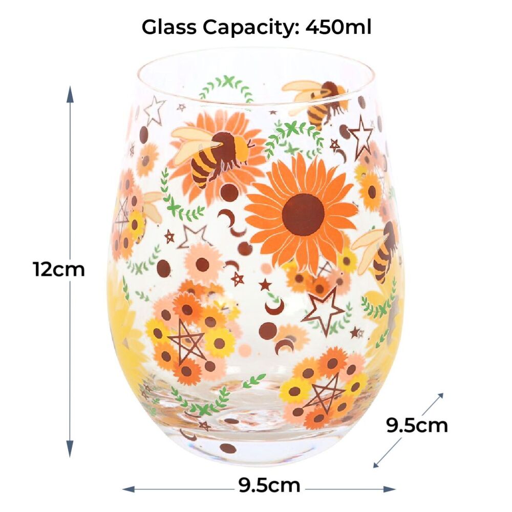 Summer Solstice Print Stemless Glass