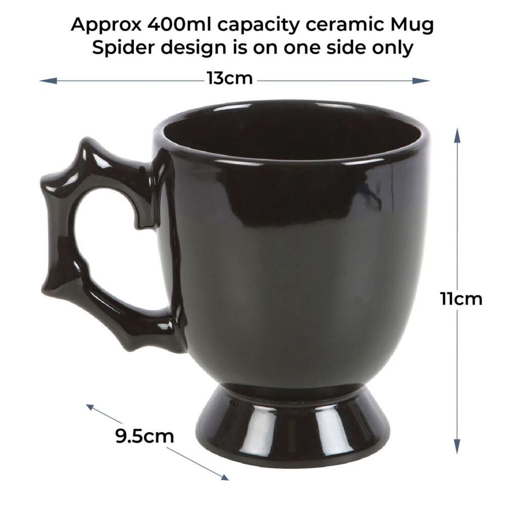 Black Ceramic Spider Mug