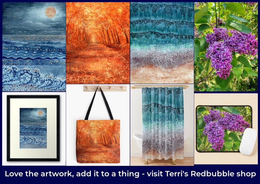 Tezoodle Art collage for Redbubble shop 