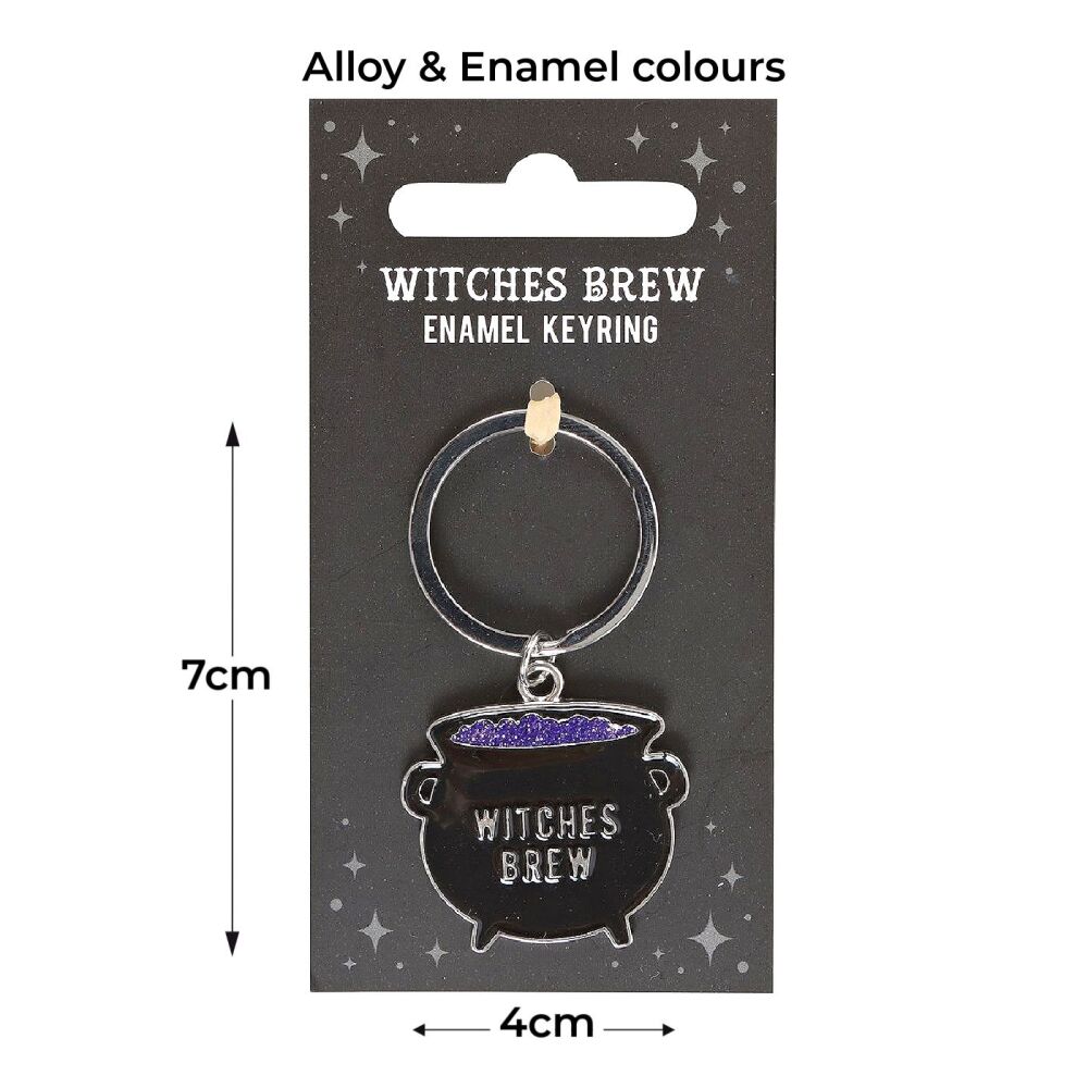 Witches Brew Cauldron Keyring